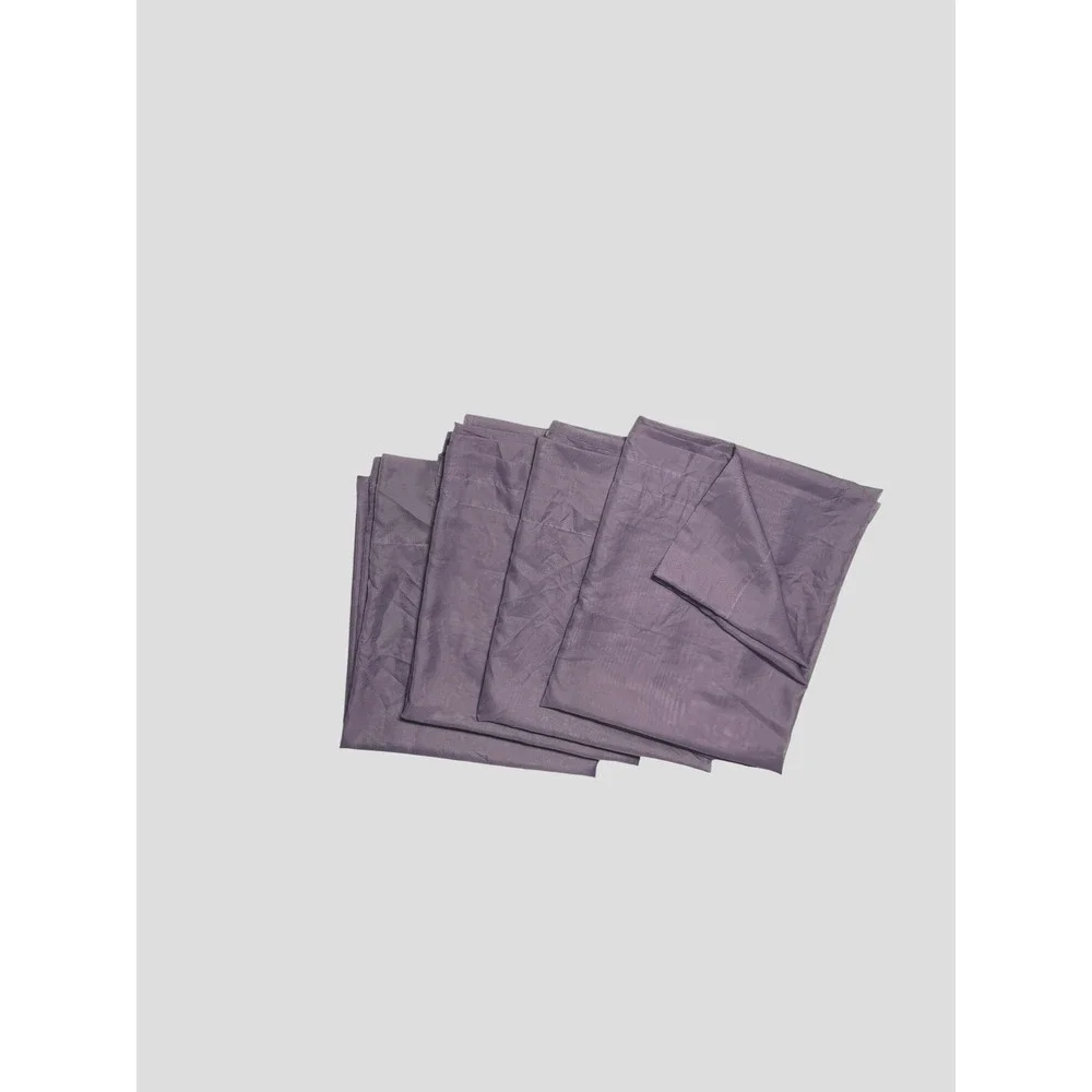 Set of 4 Sheer Curtains Panels Drapes Solid Purple Rod Pocket 74 Long Lot